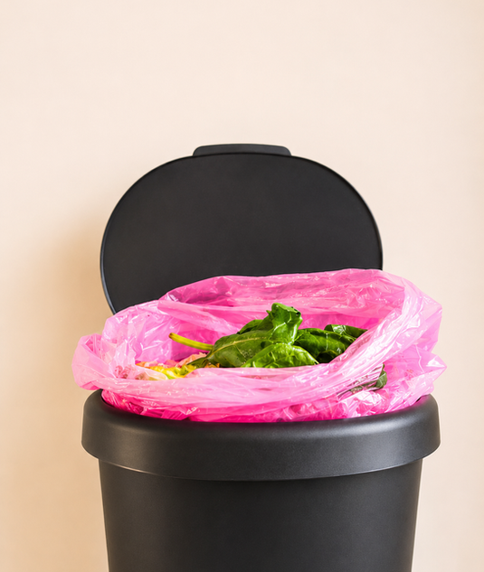 Trashy Flamingo branded valet trash can